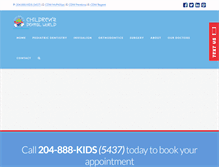 Tablet Screenshot of childrensdentalworld.ca