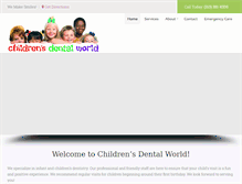 Tablet Screenshot of childrensdentalworld.com