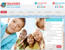 Tablet Screenshot of childrensdentalworld.net